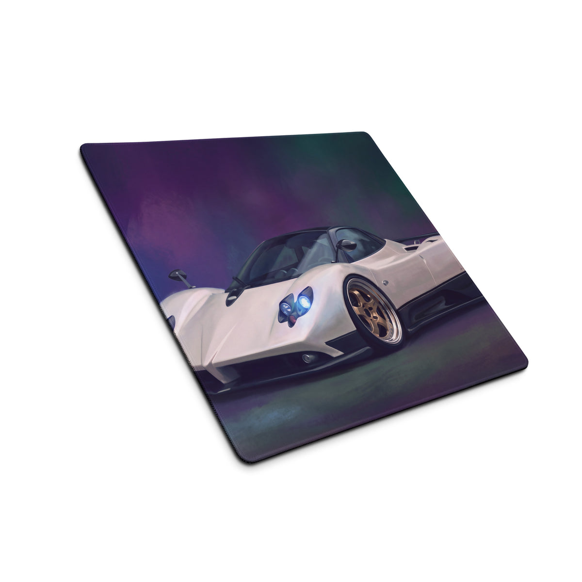 Pagani Zonda Inspired Gaming Mouse Pad – White Hypercar Extended Desk Mat