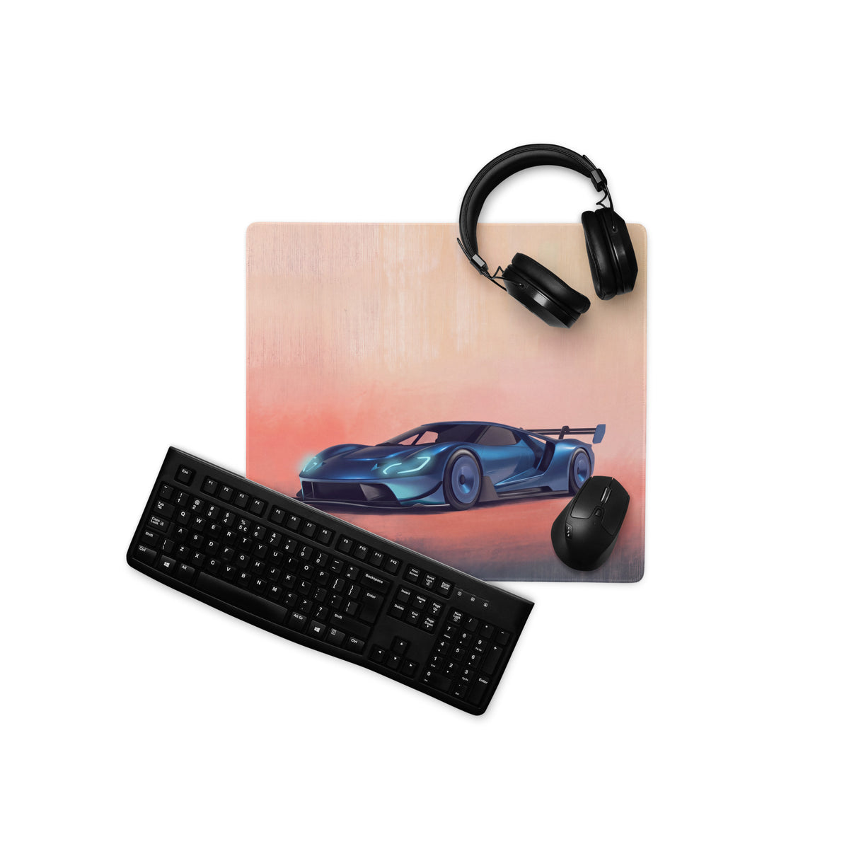 Ford GT Inspired Gaming Mouse Pad – Blue Supercar Extended Desk Mat