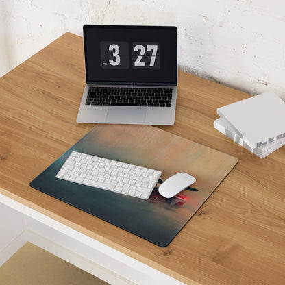 Porsche 911 GT3 RS Inspired Gaming Mouse Pad – Silver Sports Car with Red Wheels Desk Mat