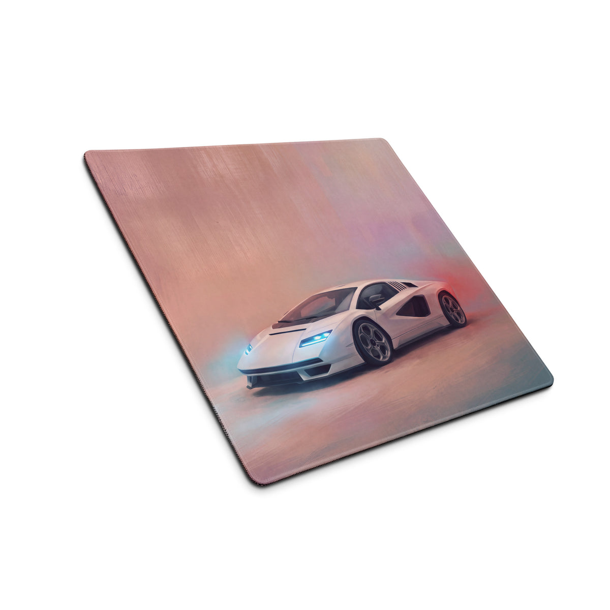 Lamborghini Countach Inspired Gaming Mouse Pad – White Supercar Extended Desk Mat