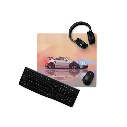 Porsche 911 GT3 RS Inspired Gaming Mouse Pad – Sunset Reflection Extended Desk Mat