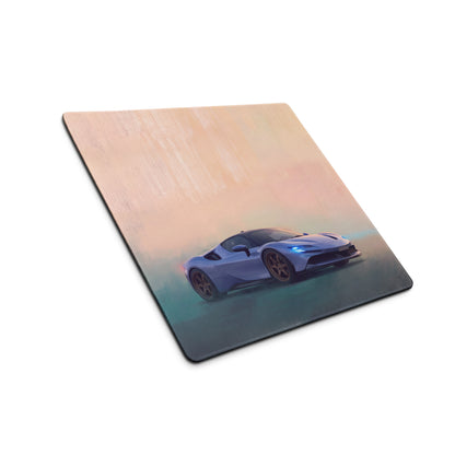 Ferrari 296 GTB Inspired Gaming Mouse Pad – Blue Supercar Extended Desk Mat