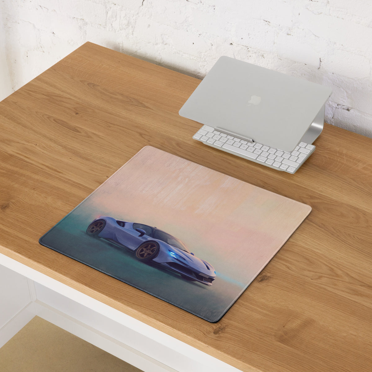 Ferrari 296 GTB Inspired Gaming Mouse Pad – Blue Supercar Extended Desk Mat