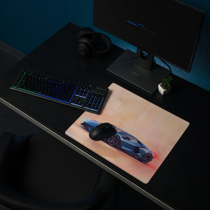 Lamborghini Revuelto Inspired Gaming Mouse Pad – Blue Supercar Extended Desk Mat