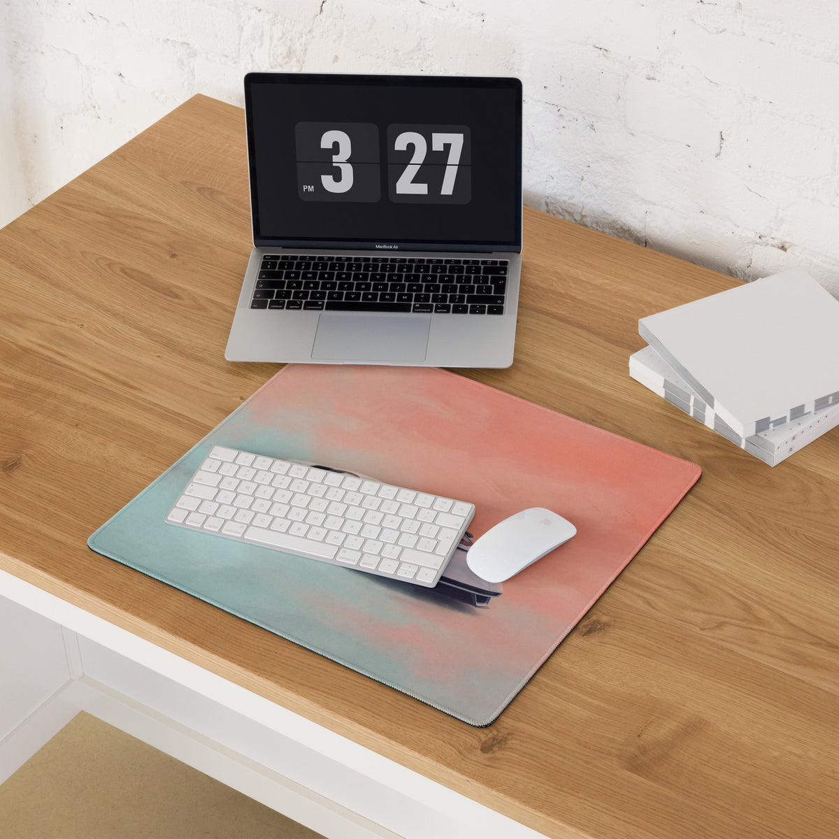 Lamborghini Countach Inspired Gaming Mouse Pad – White Supercar Extended Desk Mat