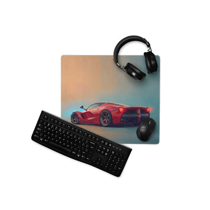 Ferrari Enzo Inspired on TE37 Gaming Mouse Pad – Red Supercar Extended Desk Mat
