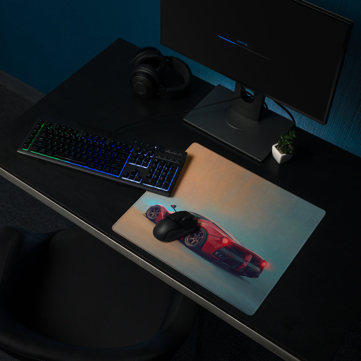 Ferrari Enzo Inspired on TE37 Gaming Mouse Pad – Red Supercar Extended Desk Mat