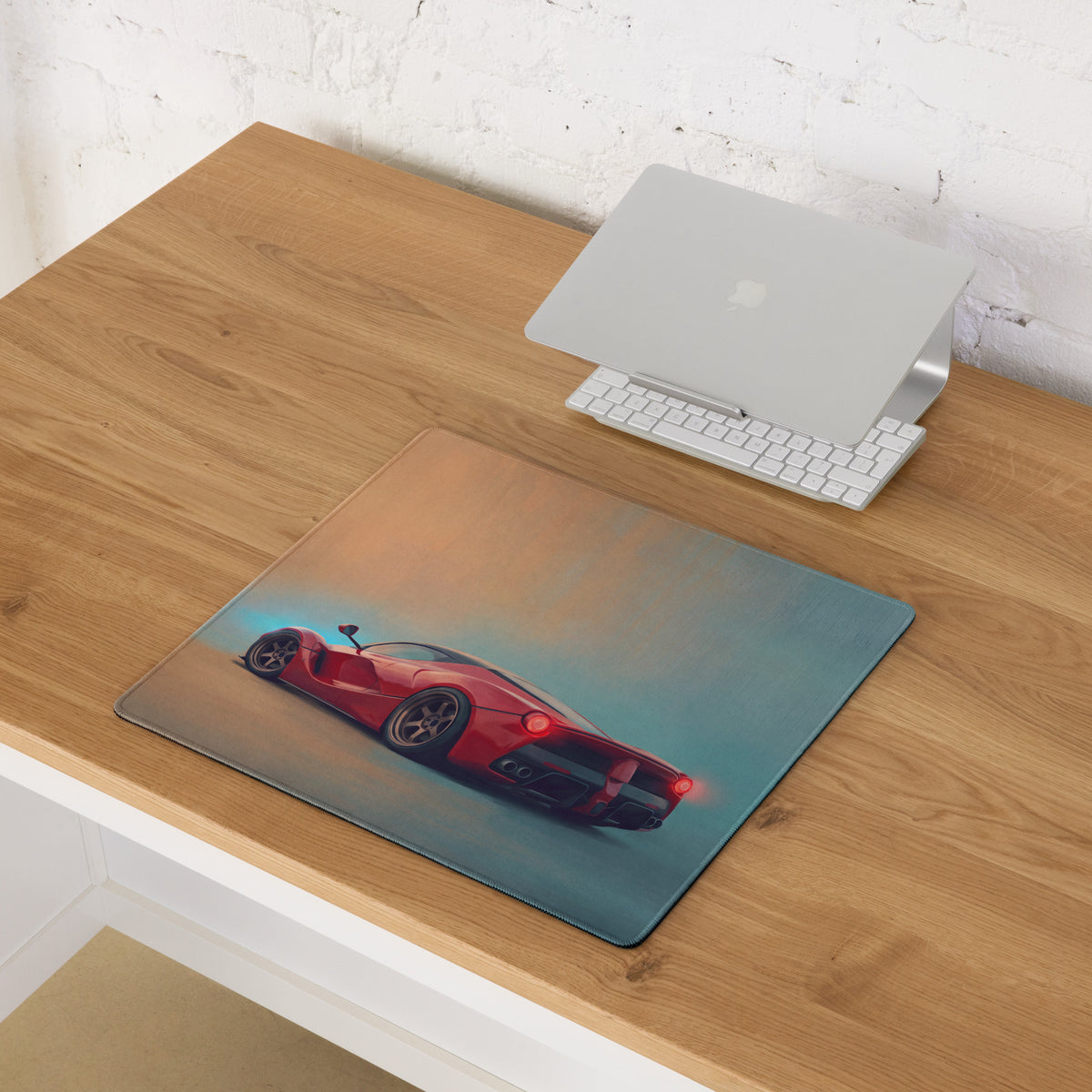 Ferrari Enzo Inspired on TE37 Gaming Mouse Pad – Red Supercar Extended Desk Mat