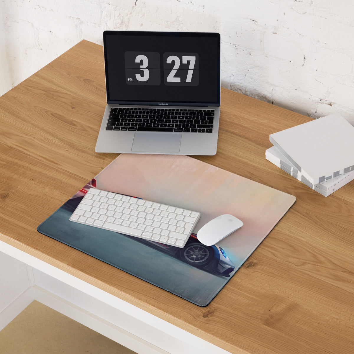 Porsche 911 GT3 RS Inspired Gaming Mouse Pad – Red, White & Blue Race Car Extended Desk Mat