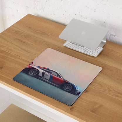 Porsche 911 GT3 RS Inspired Gaming Mouse Pad – Red, White & Blue Race Car Extended Desk Mat