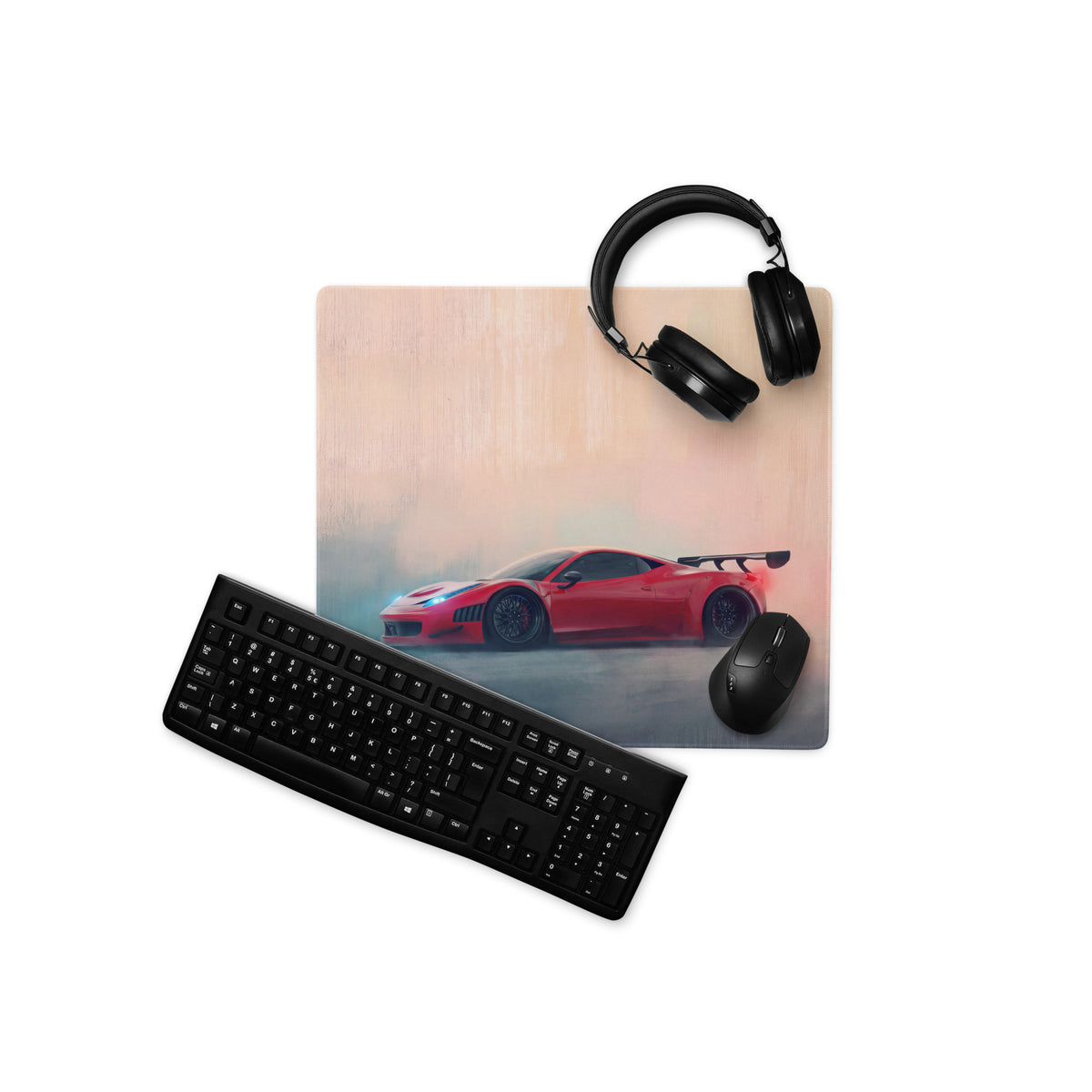 Ferrari 458 Italia GT3 Inspired Gaming Mouse Pad – Red Race Car Extended Desk Mat