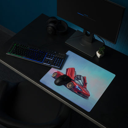 McLaren P1 Inspired Gaming Mouse Pad – Red Hypercar Extended Desk Mat