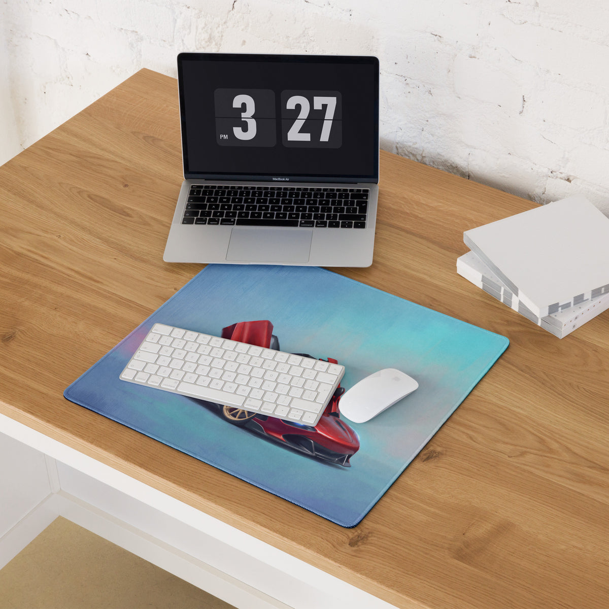 McLaren P1 Inspired Gaming Mouse Pad – Red Hypercar Extended Desk Mat