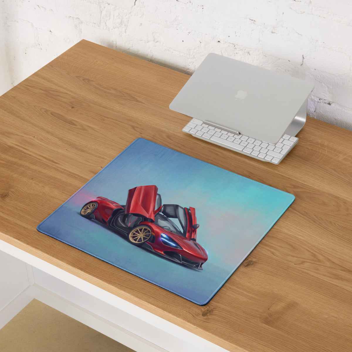 McLaren P1 Inspired Gaming Mouse Pad – Red Hypercar Extended Desk Mat