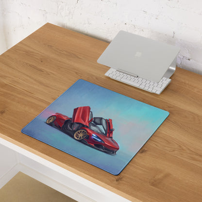 McLaren P1 Inspired Gaming Mouse Pad – Red Hypercar Extended Desk Mat