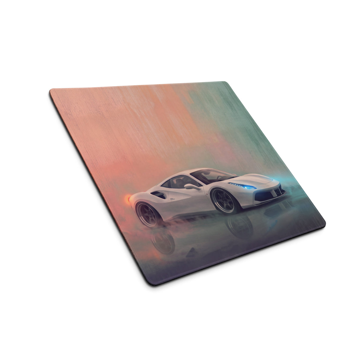 Ferrari 488 GTB Inspired Gaming Mouse Pad – White Supercar Extended Desk Mat