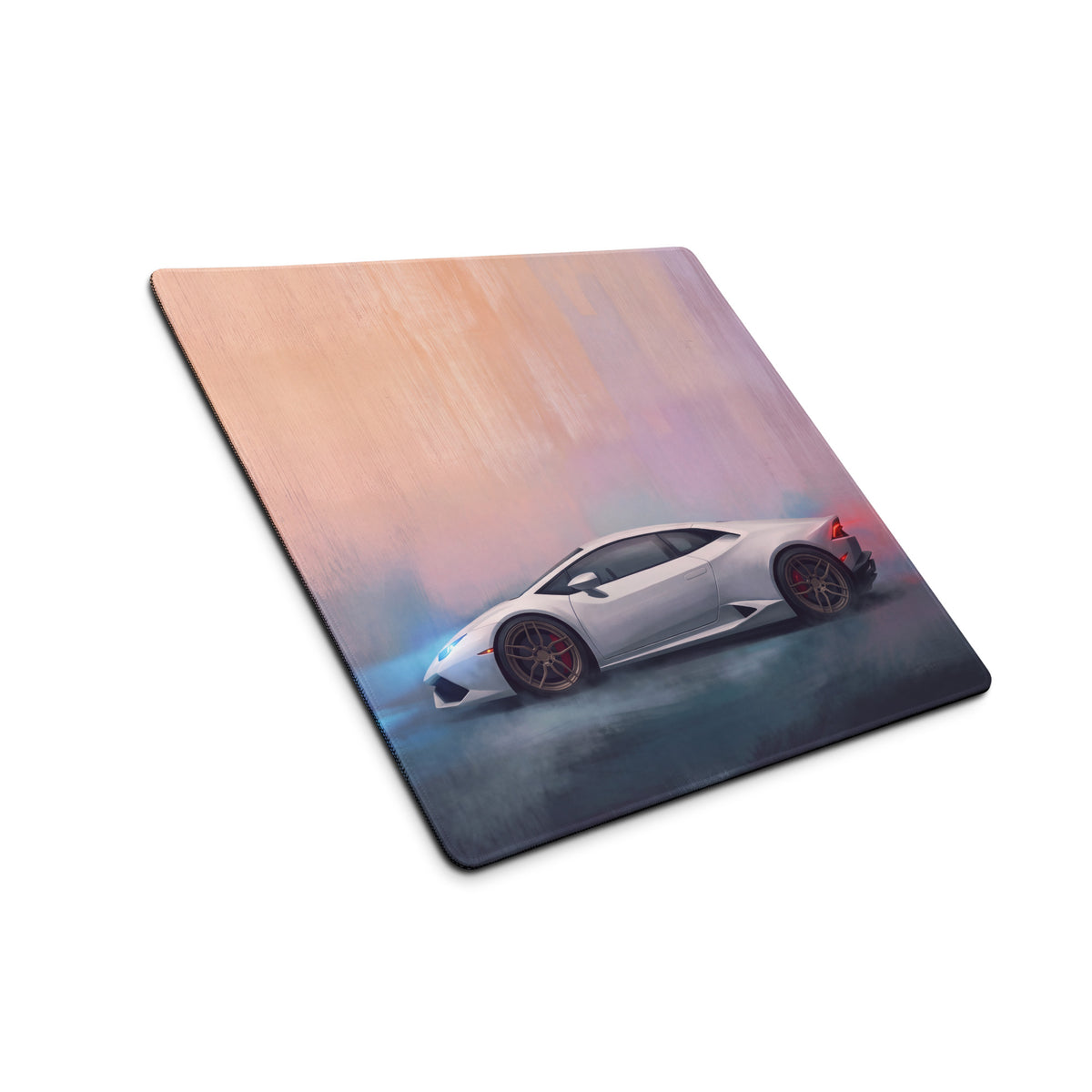 Lamborghini Huracán Inspired Gaming Mouse Pad – White Supercar Extended Desk Mat