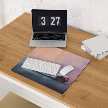 Lamborghini Huracán Inspired Gaming Mouse Pad – White Supercar Extended Desk Mat