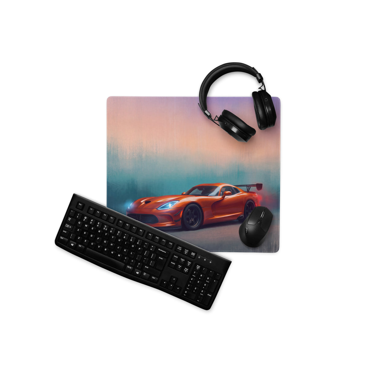 Dodge Viper ACR Inspired Gaming Mouse Pad – Orange Track Car Extended Desk Mat