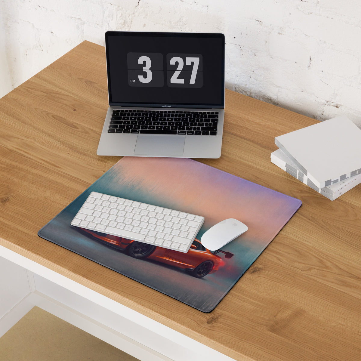 Dodge Viper ACR Inspired Gaming Mouse Pad – Orange Track Car Extended Desk Mat