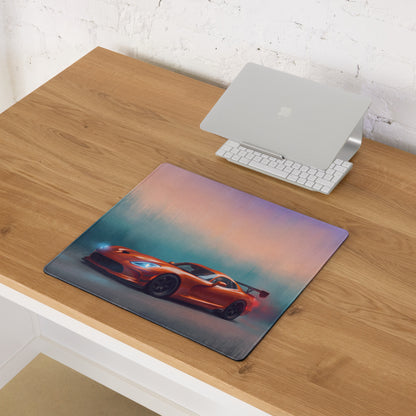 Dodge Viper ACR Inspired Gaming Mouse Pad – Orange Track Car Extended Desk Mat