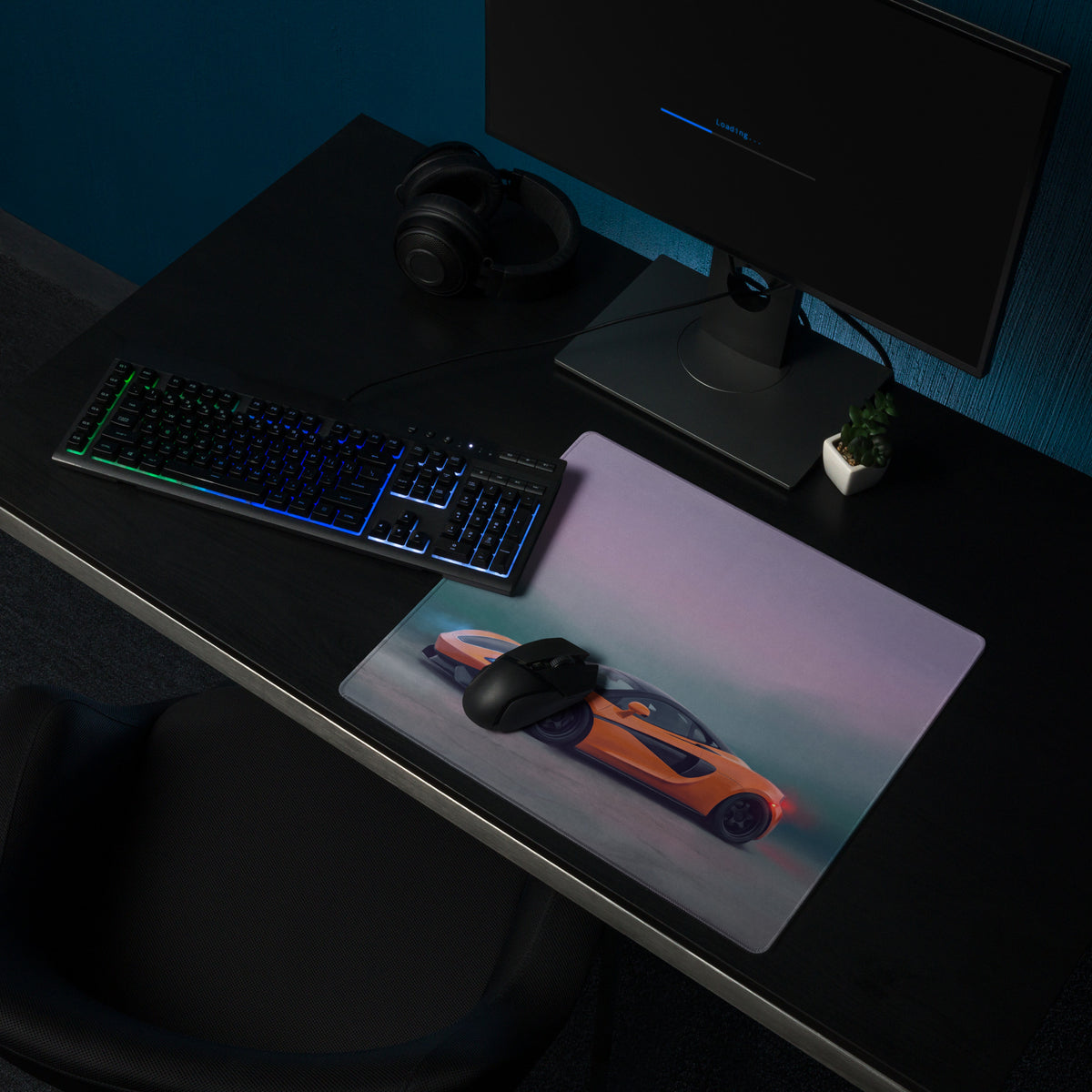 McLaren 570S Inspired Gaming Mouse Pad – Orange Supercar Extended Desk Mat