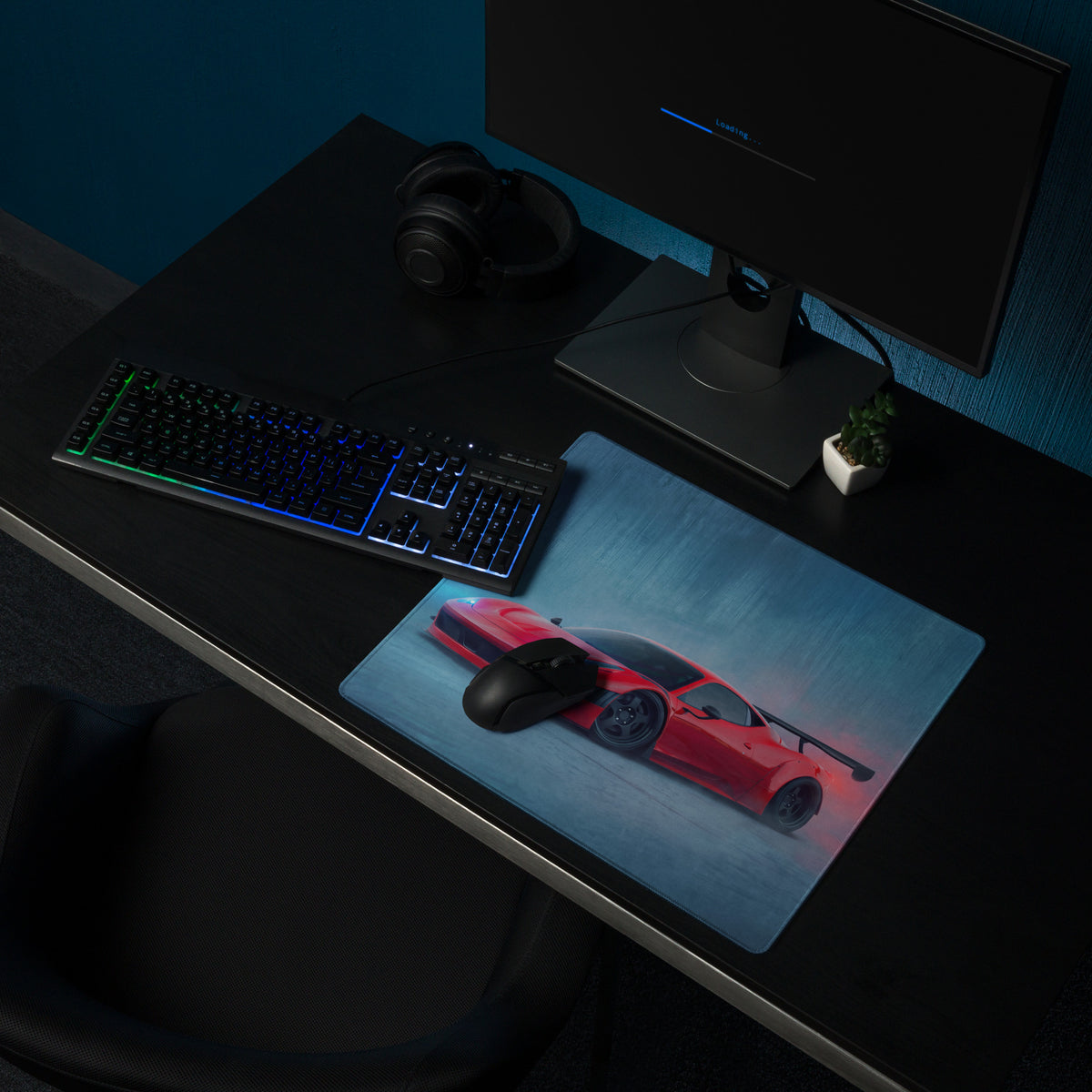 Ferrari 458 Italia GT3 Inspired Gaming Mouse Pad – Red Race Car Extended Desk Mat