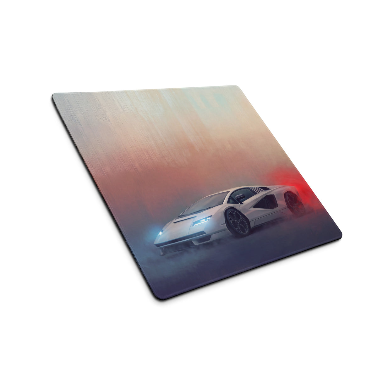 Lamborghini Countach Inspired Gaming Mouse Pad – White Supercar Extended Desk Mat