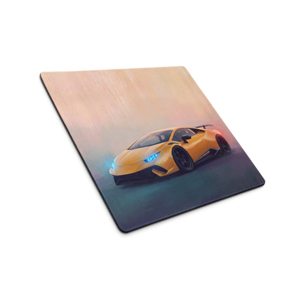 Lamborghini Huracán Inspired Gaming Mouse Pad – Yellow Supercar Extended Desk Mat