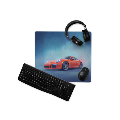 Porsche 911 GT3 RS Inspired Gaming Mouse Pad – Red Race Car Extended Desk Mat