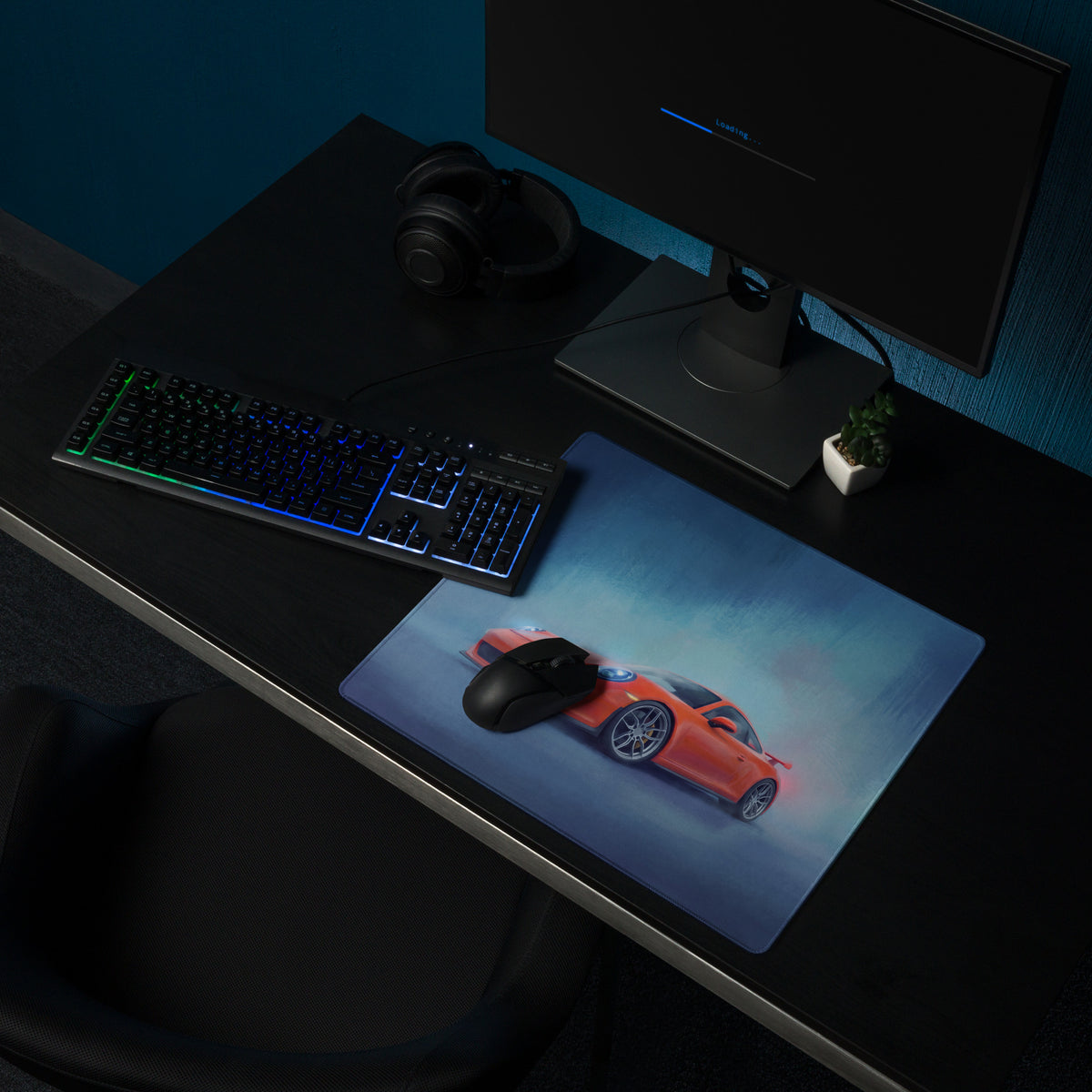 Porsche 911 GT3 RS Inspired Gaming Mouse Pad – Red Race Car Extended Desk Mat