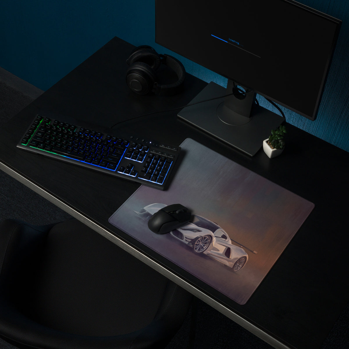 Hennessey Venom F5 Inspired Gaming Mouse Pad – White Hypercar Extended Desk Mat