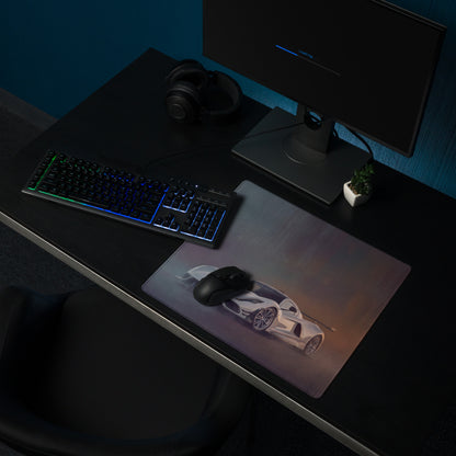 Hennessey Venom F5 Inspired Gaming Mouse Pad – White Hypercar Extended Desk Mat