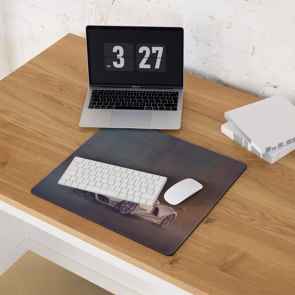 Hennessey Venom F5 Inspired Gaming Mouse Pad – White Hypercar Extended Desk Mat