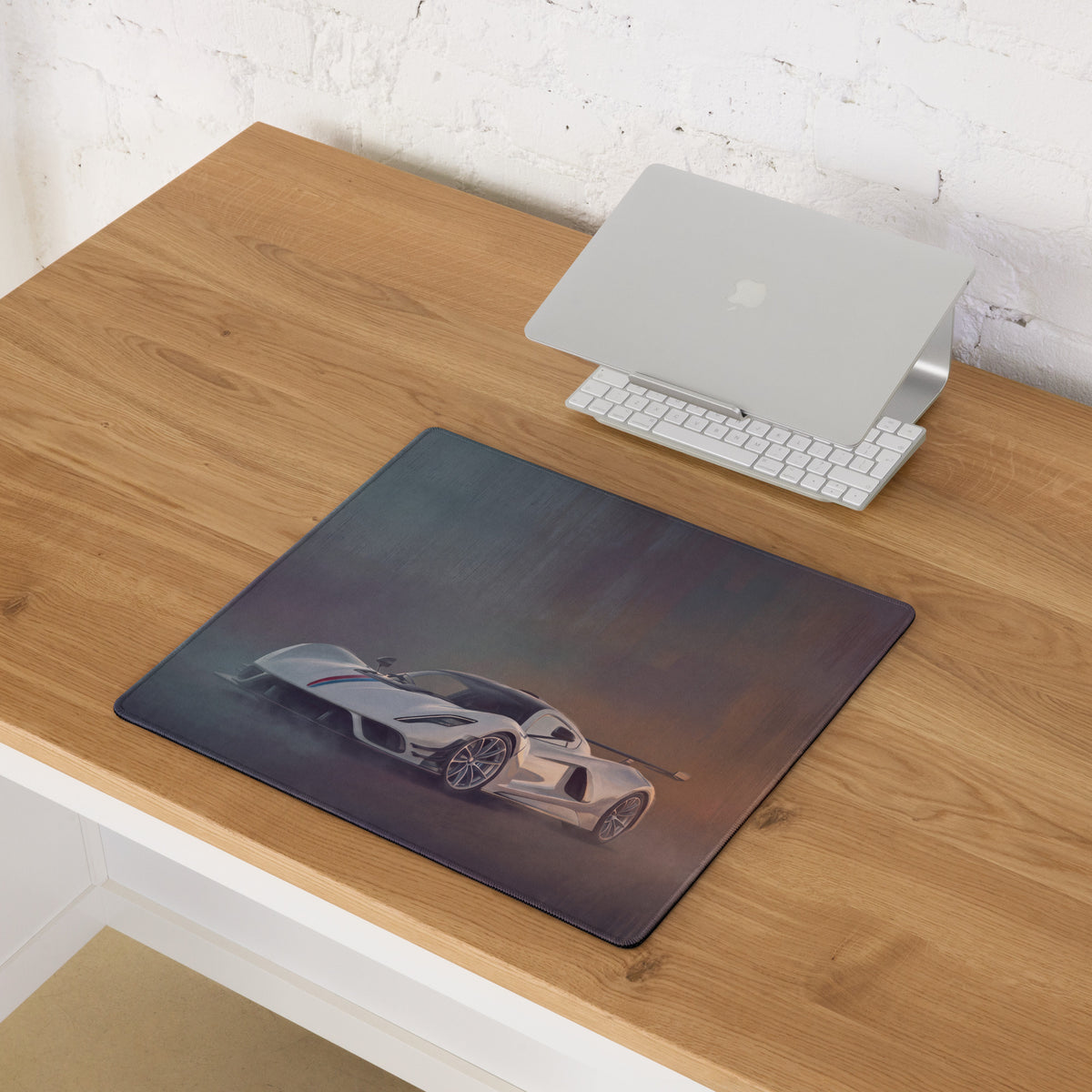 Hennessey Venom F5 Inspired Gaming Mouse Pad – White Hypercar Extended Desk Mat