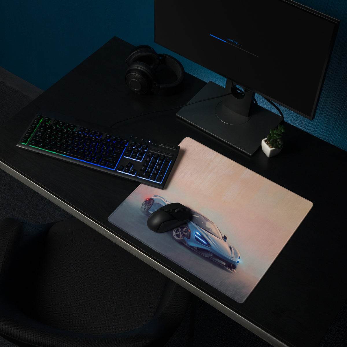 McLaren 720S Inspired Gaming Mouse Pad – Blue Supercar Extended Desk Mat