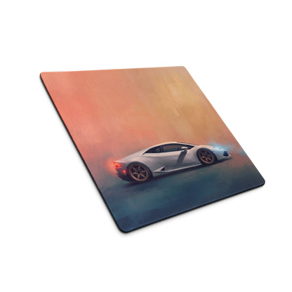Lamborghini Huracán Inspired Gaming Mouse Pad – White Supercar Extended Desk Mat