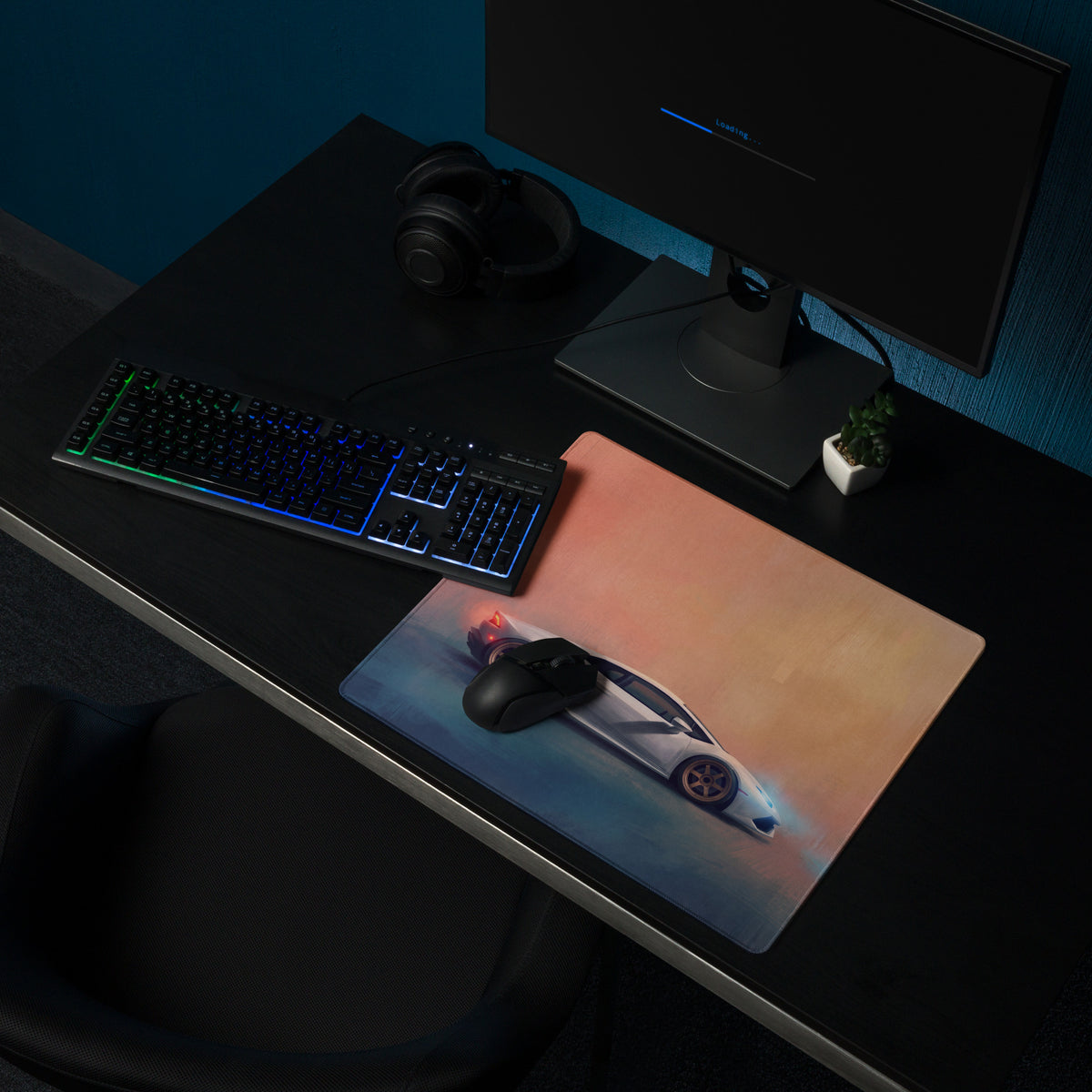 Lamborghini Huracán Inspired Gaming Mouse Pad – White Supercar Extended Desk Mat
