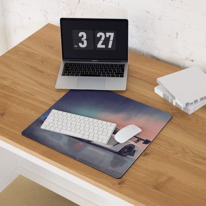 Porsche 911 GT3 RS Inspired Gaming Mouse Pad – White Race Car Extended Desk Mat