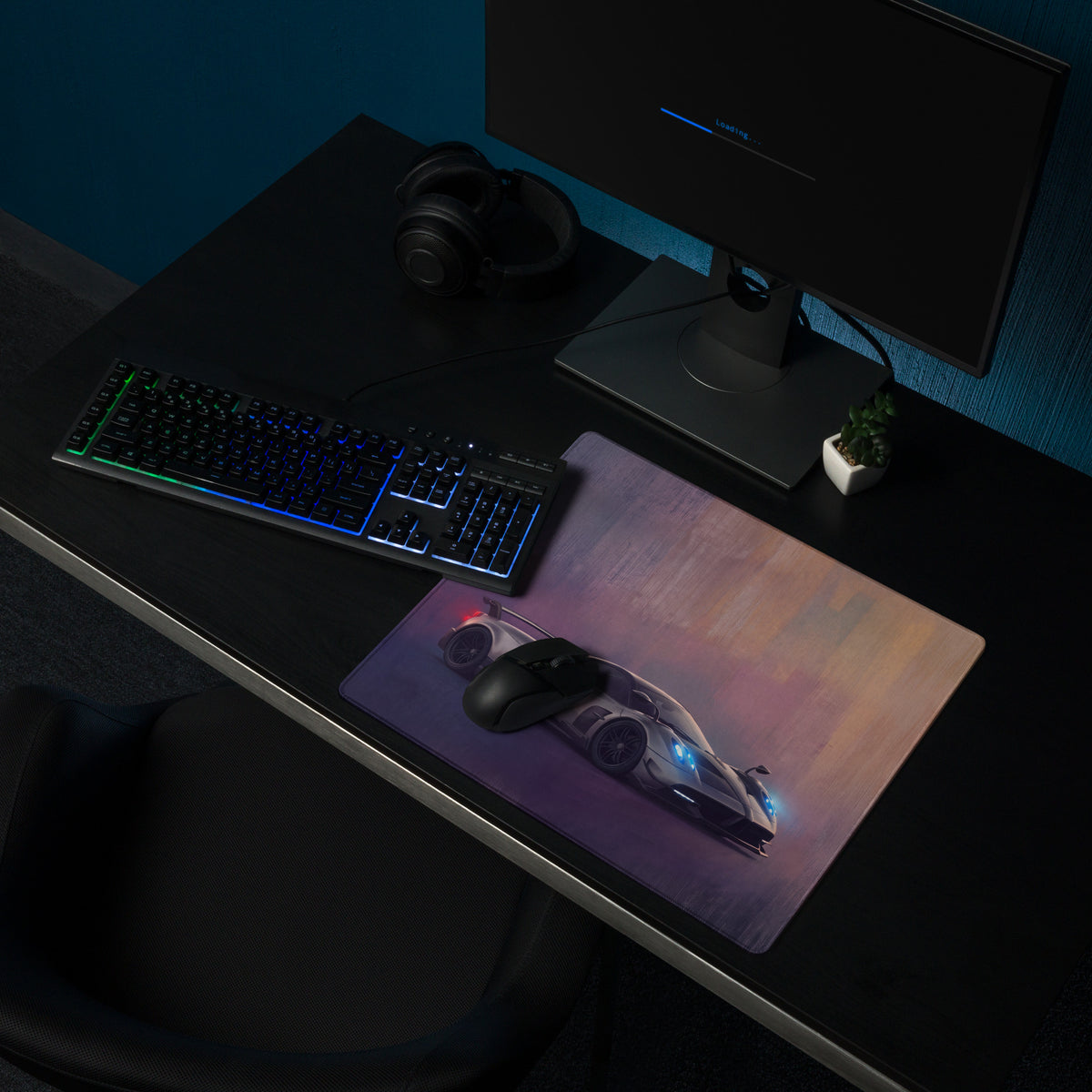 Pagani Huayra Inspired Gaming Mouse Pad – Silver Hypercar Extended Desk Mat