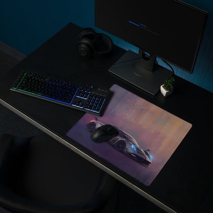 Pagani Huayra Inspired Gaming Mouse Pad – Silver Hypercar Extended Desk Mat