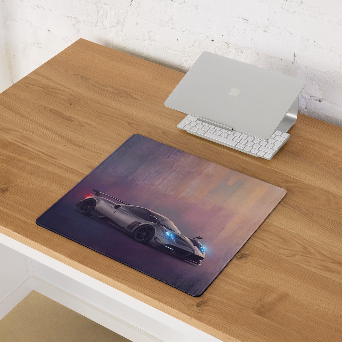 Pagani Huayra Inspired Gaming Mouse Pad – Silver Hypercar Extended Desk Mat