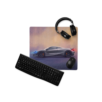 McLaren 720S Inspired Gaming Mouse Pad – Silver Supercar Extended Desk Mat
