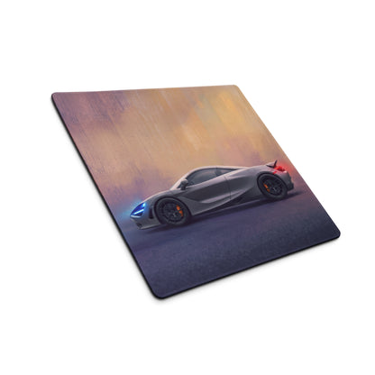 McLaren 720S Inspired Gaming Mouse Pad – Silver Supercar Extended Desk Mat