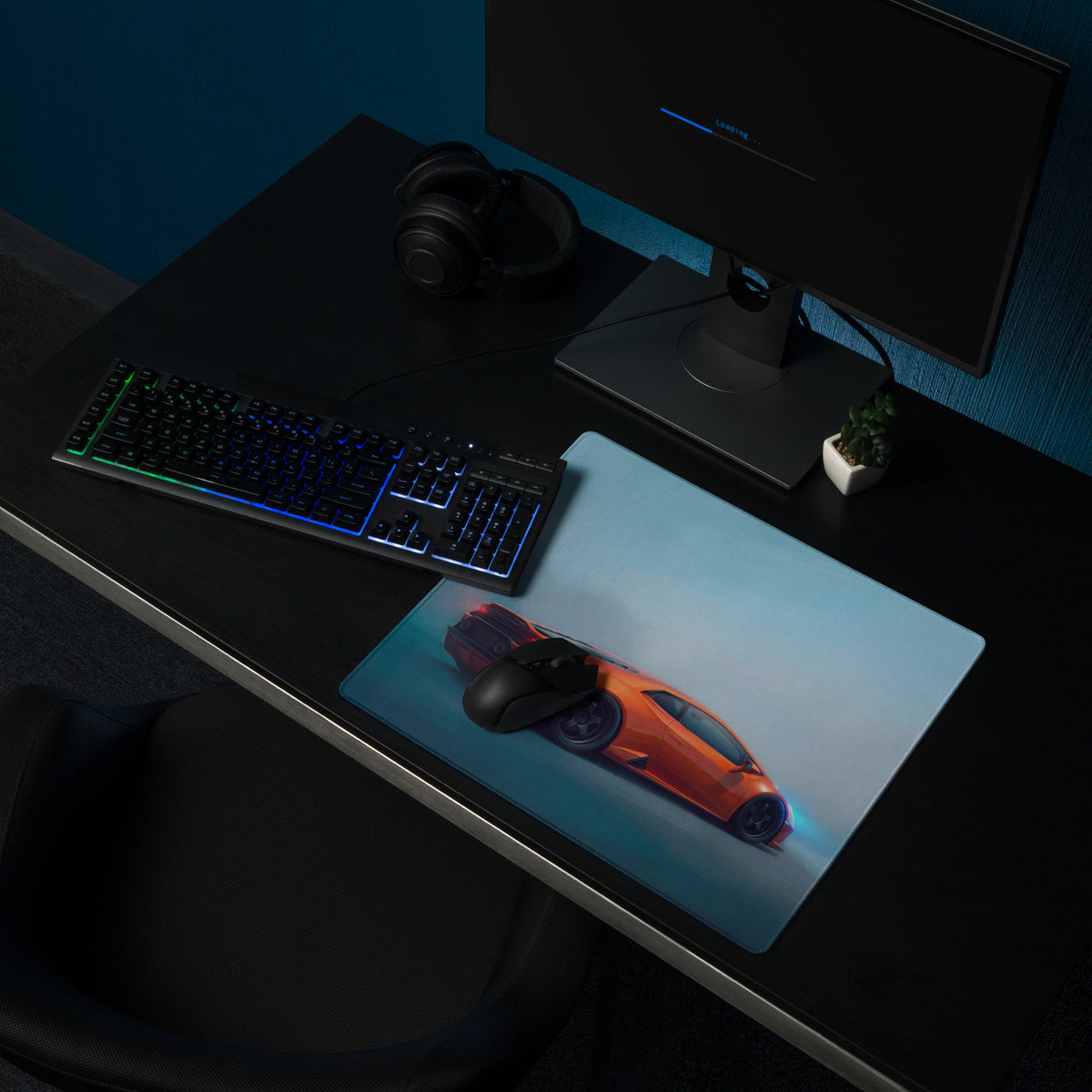 Lamborghini Huracán Inspired Gaming Mouse Pad – Orange Supercar Extended Desk Mat