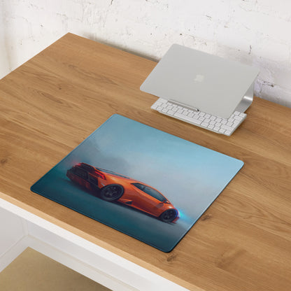 Lamborghini Huracán Inspired Gaming Mouse Pad – Orange Supercar Extended Desk Mat