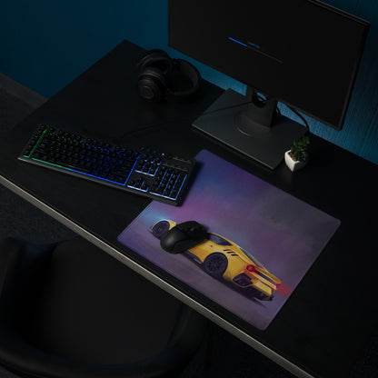 Ferrari F12tdf Inspired Gaming Mouse Pad – Yellow Supercar Extended Desk Mat
