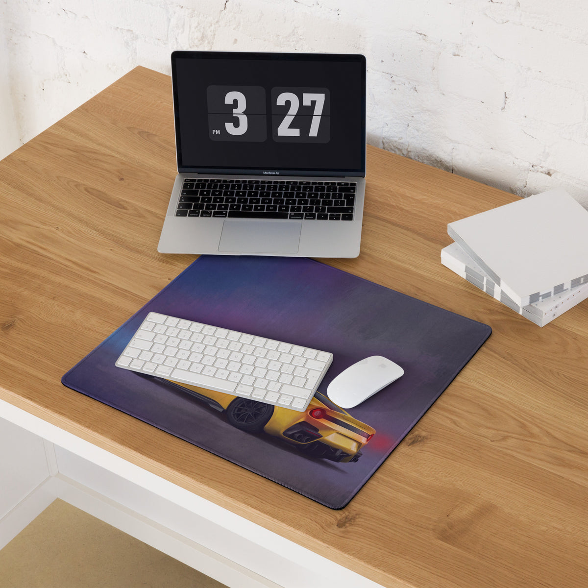 Ferrari F12tdf Inspired Gaming Mouse Pad – Yellow Supercar Extended Desk Mat