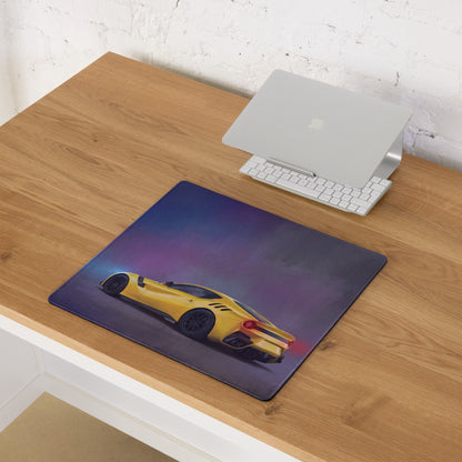 Ferrari F12tdf Inspired Gaming Mouse Pad – Yellow Supercar Extended Desk Mat