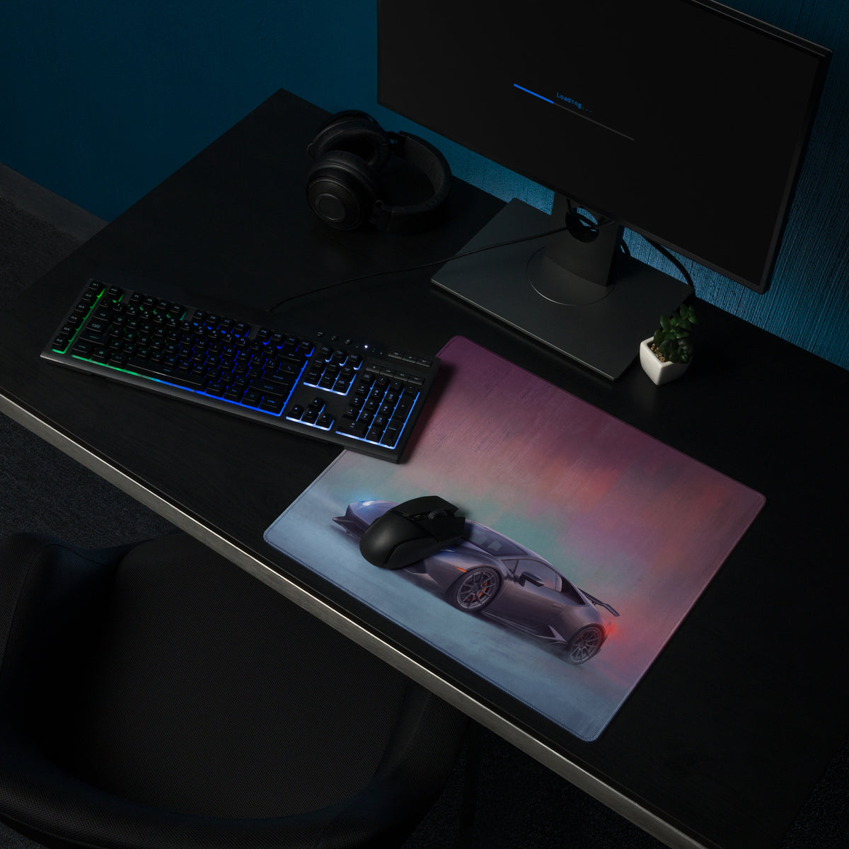 Lamborghini Huracán Inspired Gaming Mouse Pad – Charcoal Supercar Extended Desk Mat